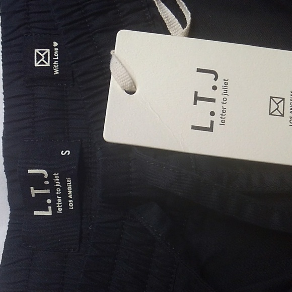L.T.J. Letters to Juliet Black High Waist Cargo Joggers w Drawstring XS-S NWT - Picture 3 of 7